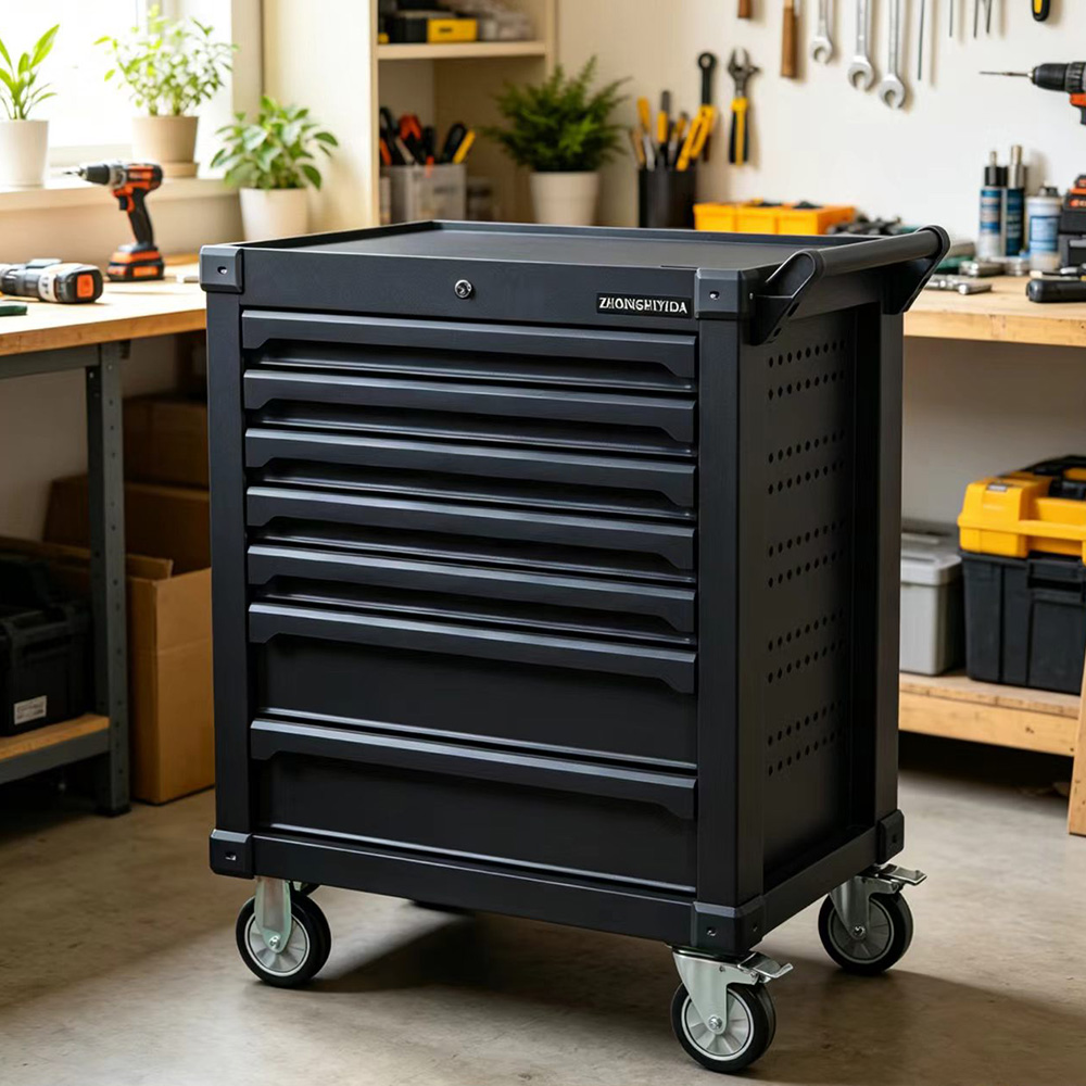 7 Drawer Heavy Duty Rolling Tool Cabinet Lockable Metal Tool Chest with Silent Casters for Auto Repair Workshop Garage Storag - Image 2