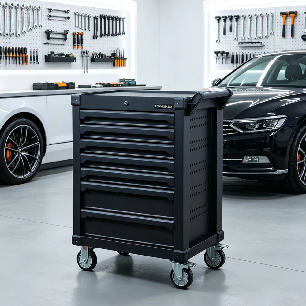 7 Drawer Heavy Duty Rolling Tool Cabinet Lockable Metal Tool Chest with Silent Casters for Auto Repair Workshop Garage Storag - Image 3