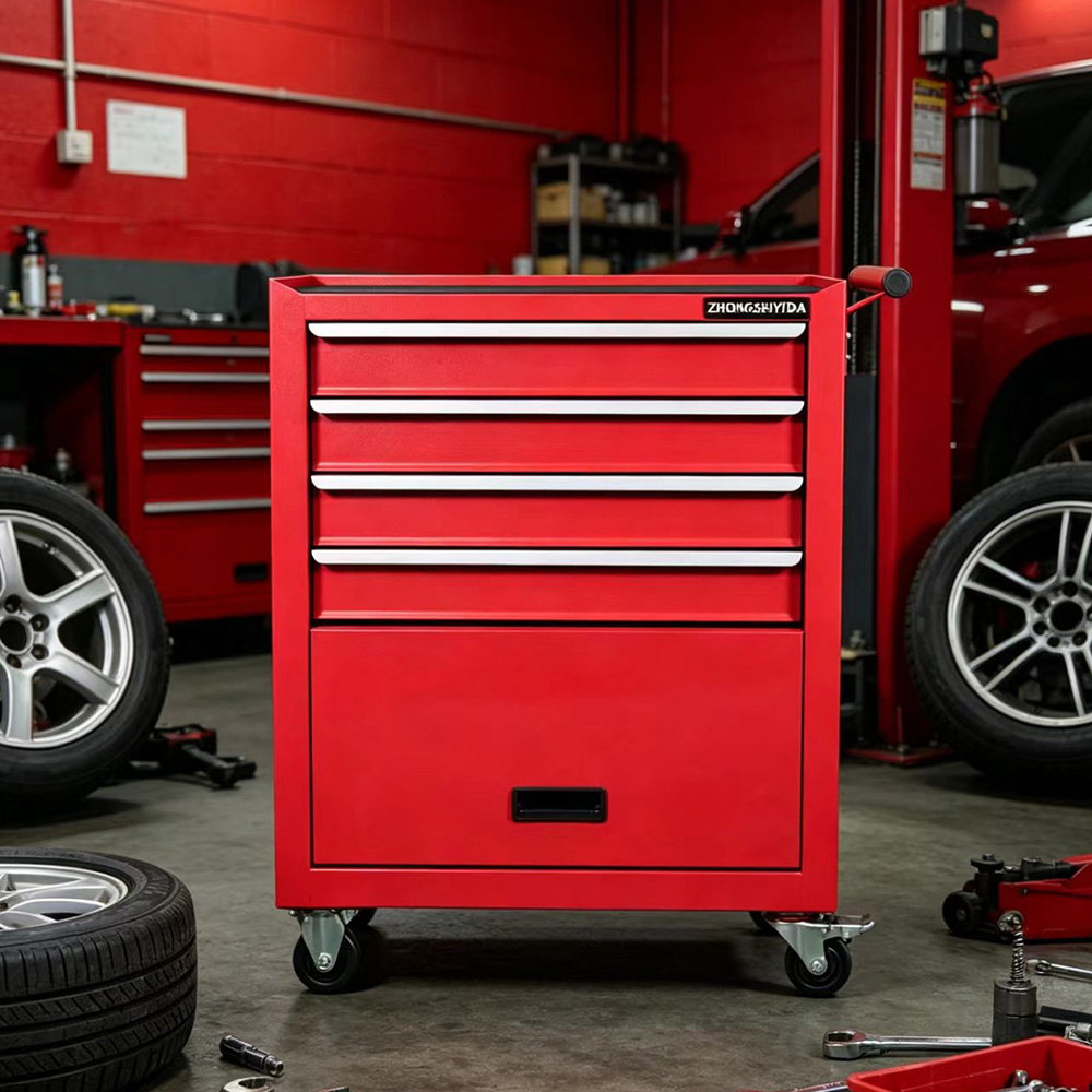 Rolling Tool Trolley 4 Drawer Mechanic Tool Chest Lockable Heavy Duty Anti Rust for Bicycle Repair Shop Garage - Image 4