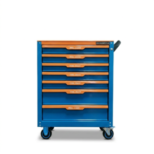 Tool Cabinet 7 Drawer Heavy Duty Lockable Rolling Powder Coated Tool Trolley for Auto Repair Workshop