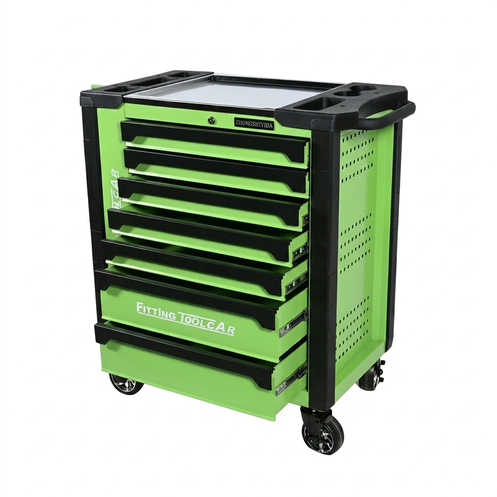 Rolling Tool Chest 7 Drawer Anti-Collision Lockable Heavy Duty Tool Cabinet for Automotive Service Center - Image 3