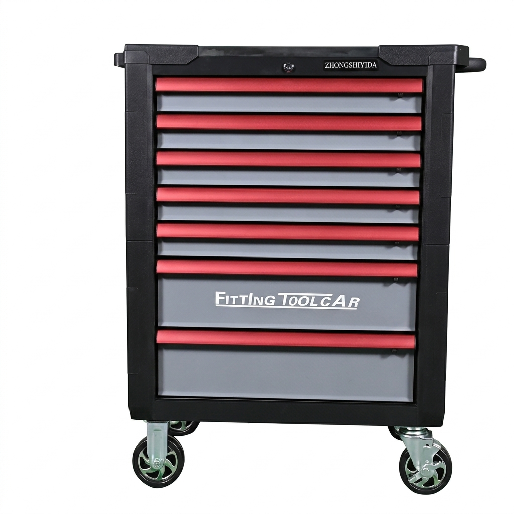 High Quality Steel 7-Drawer Lockable Powder Coated Modular Combination Storage Tool Cabinet for Garage Workshop