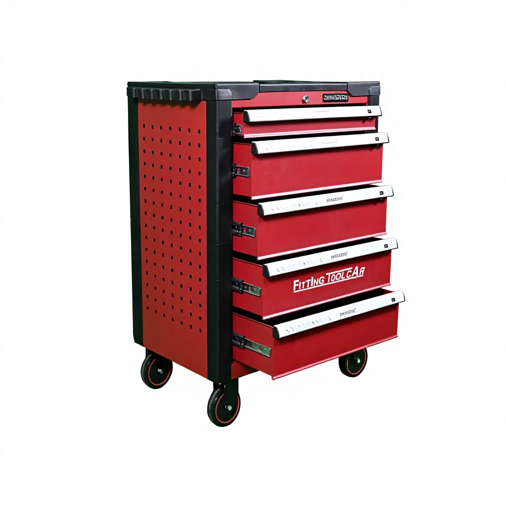 5 Drawer Lockable Rolling Tool Cabinet Heavy Duty Mobile Tool Chest with Anti-Collision Corners for Auto Mechanic Repair Garage - Image 5