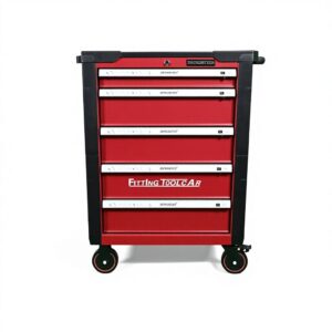 5 Drawer Lockable Rolling Tool Cabinet, Heavy Duty Mobile Tool Chest with Anti-Collision Corners for Auto Mechanic Repair Garage