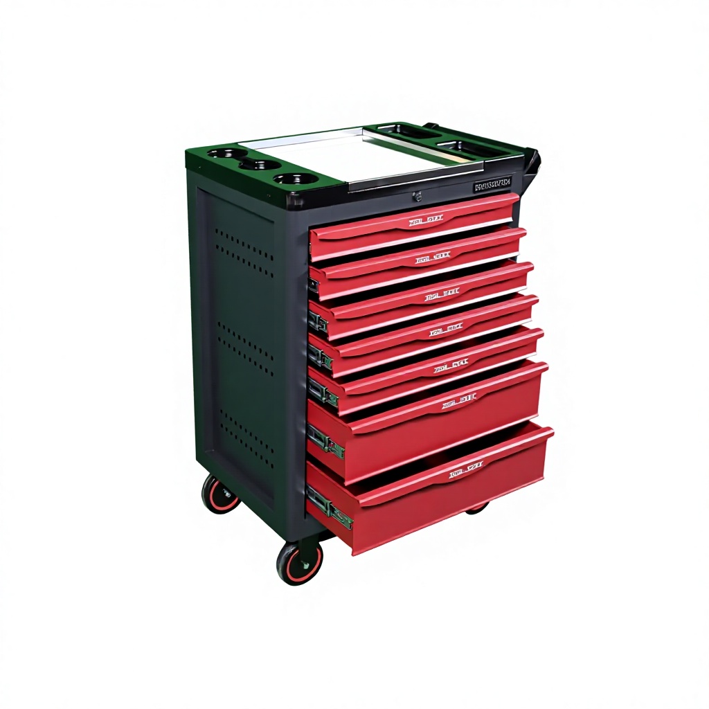 Tool Cabinet 7 Drawer Rounded Edge Heavy Duty Stainless Steel Top Rolling Tool Chest for Mechanic Garage Industry - Image 4