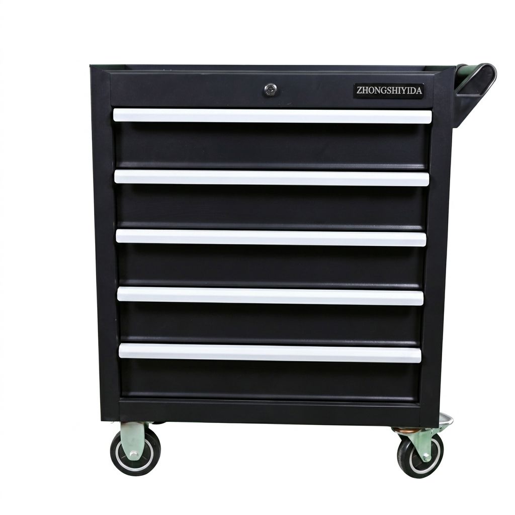 Tool Cart 5 Drawer Cold Rolled Steel Ball Bearing Slides Rolling Tool Trolley Heavy Duty for Garage Workshop