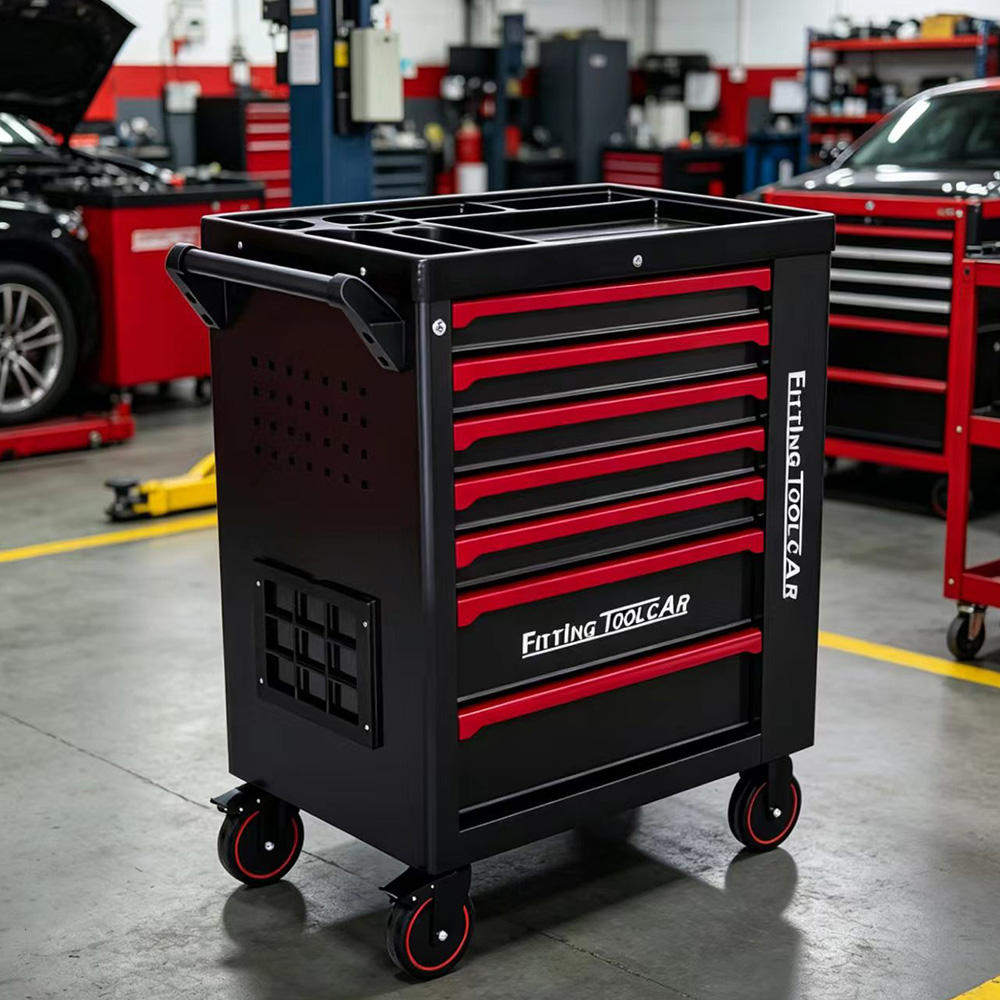 Distributor Side Opening Plastic Top 7 Drawer Heavy Duty Tool Cabinet for Garage Import Wholesaler - Image 2