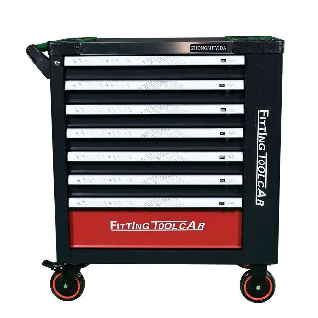 Rolling Tool Chest 7 Drawer Industrial Grade Lockable Stainless Steel Top Tool Cabinet for Auto 4S Shop Service