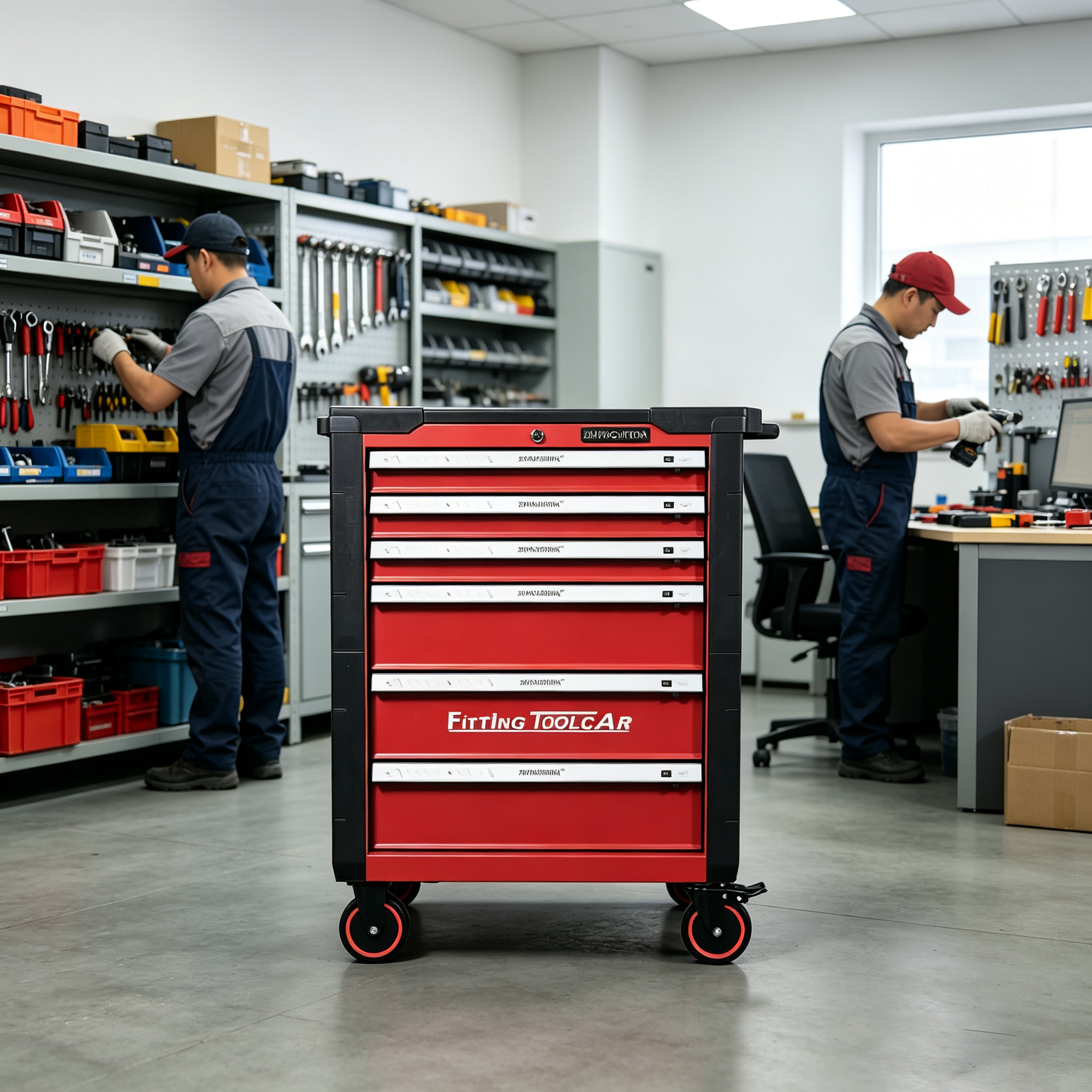 Tool Cabinet 6 Drawer Heavy Duty Rolling Tool Chest with Plastic Top OEM ODM for Electric Car Repair Station - Image 5