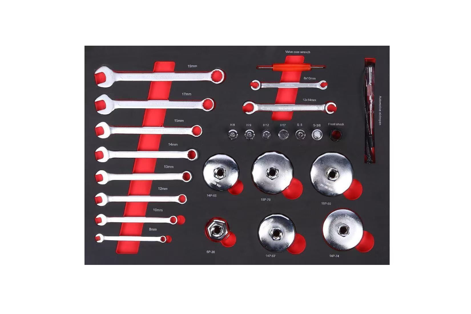 Professional 158 Pcs EVA Foam Tool Tray Set Mechanic Tool Kit with Drawer Organizers for Auto Repair - Image 4