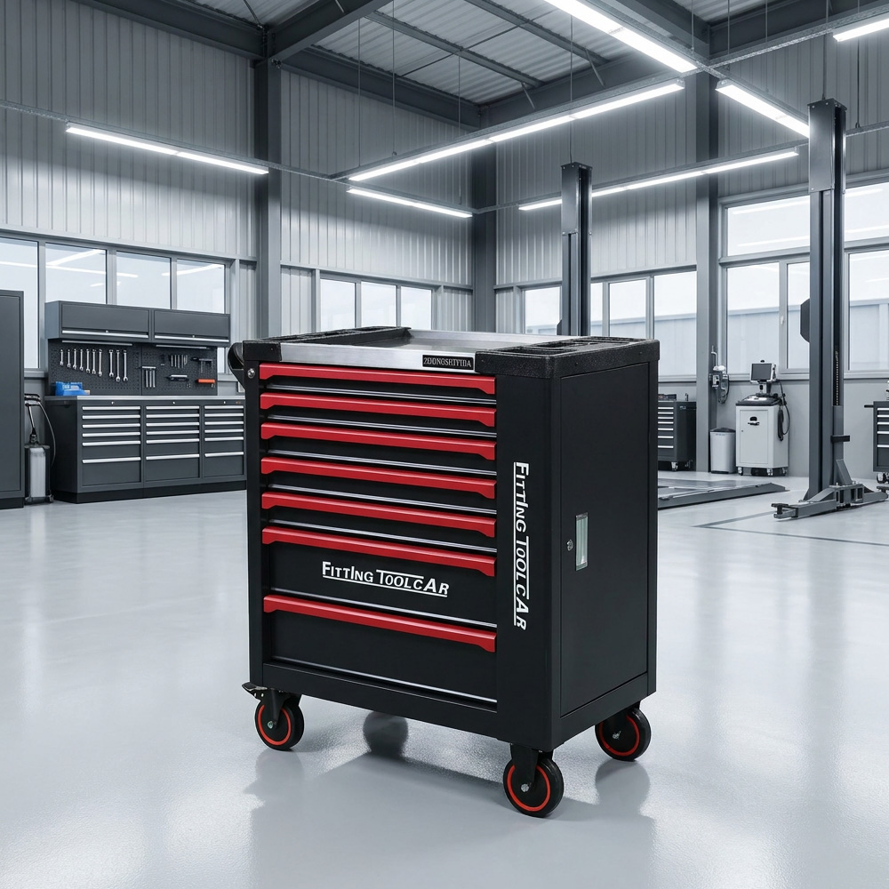 Rolling Tool Cabinet 7 Drawer Heavy Duty Steel Top OEM Customizable for Garage and Workshop Storage Garage - Image 6