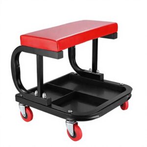 2-in-1 Heavy Duty Rolling Mechanic Stool & Creeper Seat with Tool Tray Storage for Auto Garage Workshop