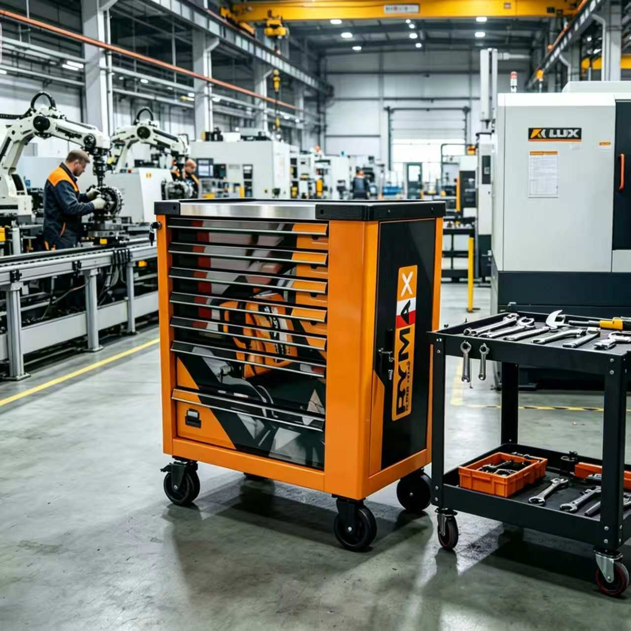 Heavy Duty 7 Drawer Rolling Tool Cabinet Customized Graphic Print Lockable Garage Storage Mobile Tool Trolley Cart - Image 4