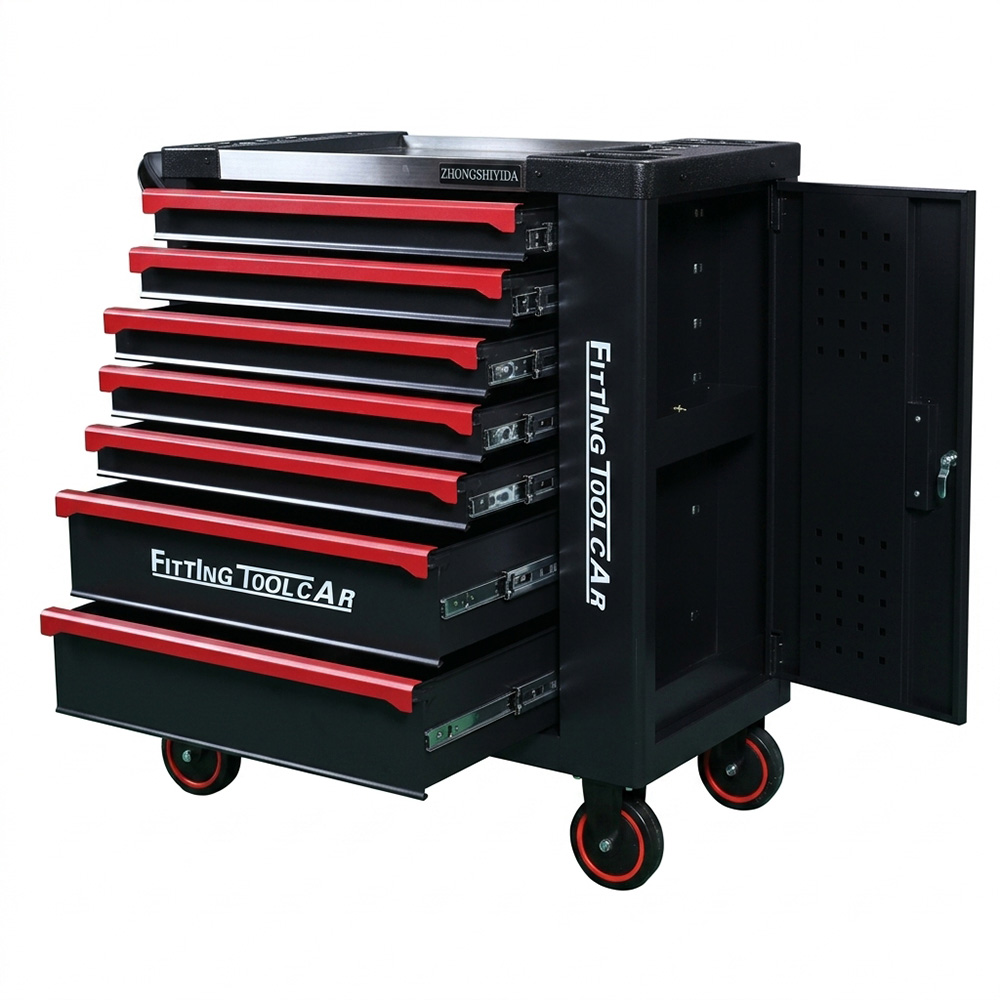 Rolling Tool Cabinet 7 Drawer Heavy Duty Steel Top OEM Customizable for Garage and Workshop Storage Garage - Image 3