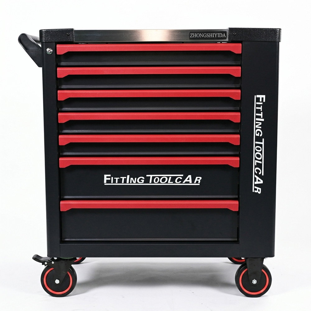 Rolling Tool Cabinet 7 Drawer Heavy Duty Steel Top OEM Customizable for Garage and Workshop Storage Garage